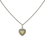 Balinese Sterling Silver and 18K Gold Heart Pendant **Chain Sold Separate**