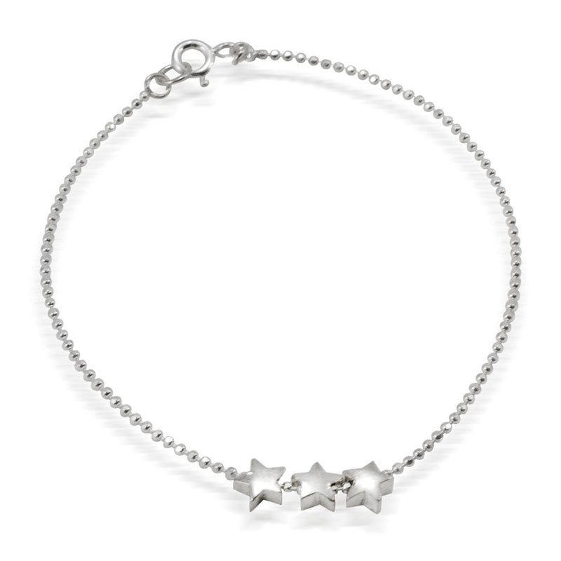 Sterling Silver 3 Star Bracelet