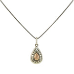 Balinese Sterling Silver and 18K Gold Tear Drop Pendant **Chain Sold Separate**