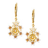 Summer Snowflake Flower Wreath Drop Earrings by Eric et Lydie