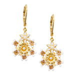 Summer Snowflake Flower Wreath Drop Earrings by Eric et Lydie