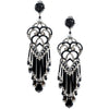 Swarovski Crystal Black and White Chandelier Earrings by DUBLOS
