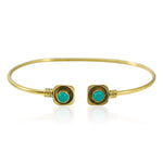 Turquoise and Bronze Open Bangle