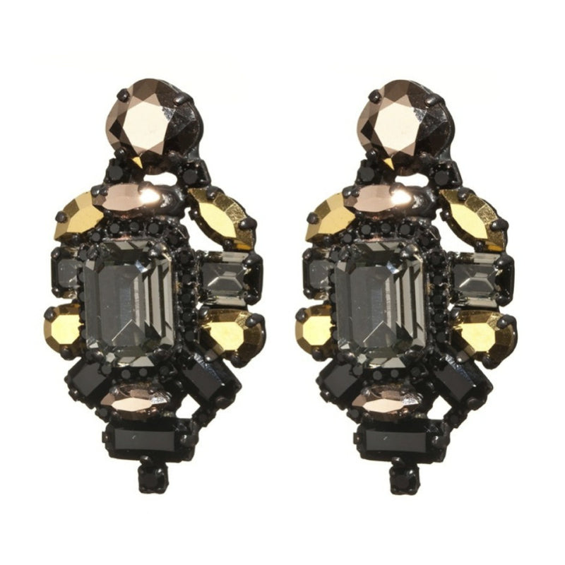 Stones and Square Earrings by LK Designs