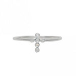 Sterling Silver Cubic Zirconia Cross Ring- Size 6.5