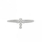 Sterling Silver Cubic Zirconia Cross Ring- Size 6.5