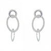 Chic Sterling Silver Hammered Ring Earrings