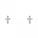 Mini Sterling Silver Cross Post Earrings
