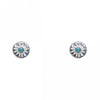 Mini-Sunburst Turquoise .925 Silver Post Earrings