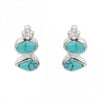 Chic Turquoise .925 Silver Post Earrings