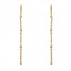 Elegant Gold Plated Zirconia Chain Earrings