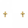 Mini Gold Plated Cross Post Earrings