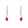 Drop Ruby Threader Earrings