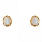 Moonstone Post Earrings