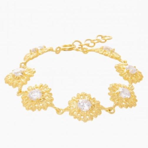 Queen Bracelet in Gold Plated .925 Silver + Cubic Zirconia  - By Ana Moura