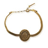 Gold-Plated Braided Pendant Bracelet by Satellite Paris