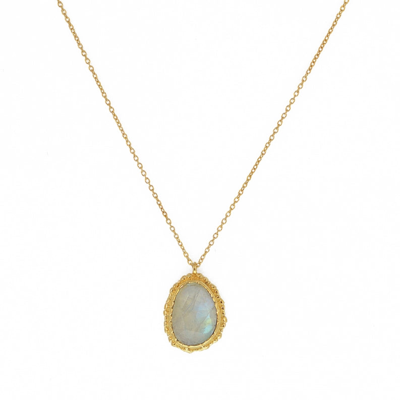 Delicate Moonstone Pendant Necklace