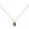 Labradorite Gold Plated Pendant Necklace