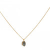 Labradorite Gold Plated Pendant Necklace