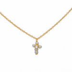 Pearl Cross Drop Necklace