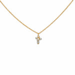 Pearl Cross Drop Necklace