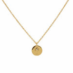 White Zirconia Gold Plated Cross Pendant Necklace