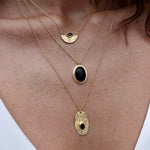 Delicate Black Onyx Pendant Necklace