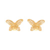 Butterfly Filigree Gold Plated Sterling Silver Post Earrings