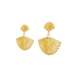 Gold Plated Sterling Silver Fan Filigree Earrings