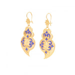 Heart of Viana Filigree Gold Plated Silver and Enamel Earrings