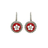 Red Caramujo Earrings - Silver