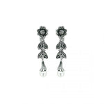 Tears of Marcasite Sterling Silver and Pearl Portuguese Earrings