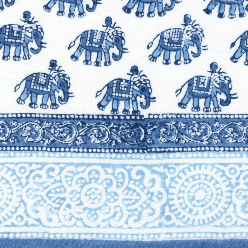 Hand Block Printed Scarf - Elephant