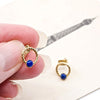 Elegant Small Lapis Lazuli Post Earrings