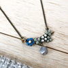 Blue Flower Necklace by Eric et Lydie