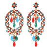 Chiara Glimmering Colorful Swarovski Drop Earrings by Satellite Paris