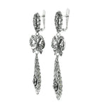 King of Marcasite Sterling Silver Statement Earrings from Portugal