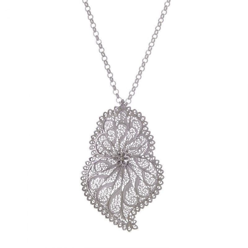 Iconic Sterling Silver Heart of Viana Filigree Pendant Necklace – JJ  Caprices