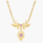 Dove Queen Necklace in Gold Plated Silver + Amethyst - By Ana Moura