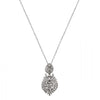 Mini Sterling Silver Filigree "Queen" Pendant Necklace