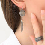 Refined Silver Metal Drop Earrings by Satellite Paris