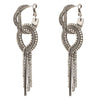 Graceful Silvered Metal Drop Earrings by Satellite Paris