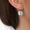 Dainty Silver and Mother of Pearl Drop Earrings by Satellite Paris