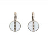 Dainty Silver and Mother of Pearl Drop Earrings by Satellite Paris