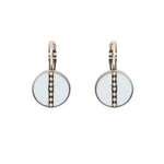 Dainty Silver and Mother of Pearl Drop Earrings by Satellite Paris