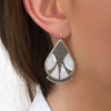 Silver Mother of Pearl Drop Earrings by Satellite Paris