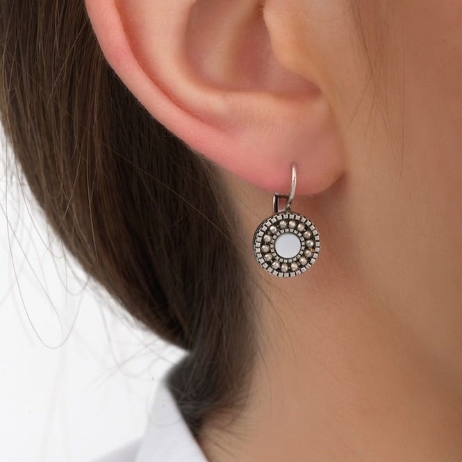 Dainty Silver Drop Earrings by Satellite Paris
