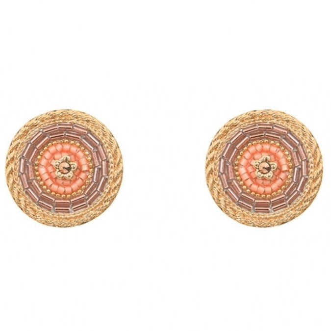 Rosy Medallion *CLIP* Earrings by Satellite Paris