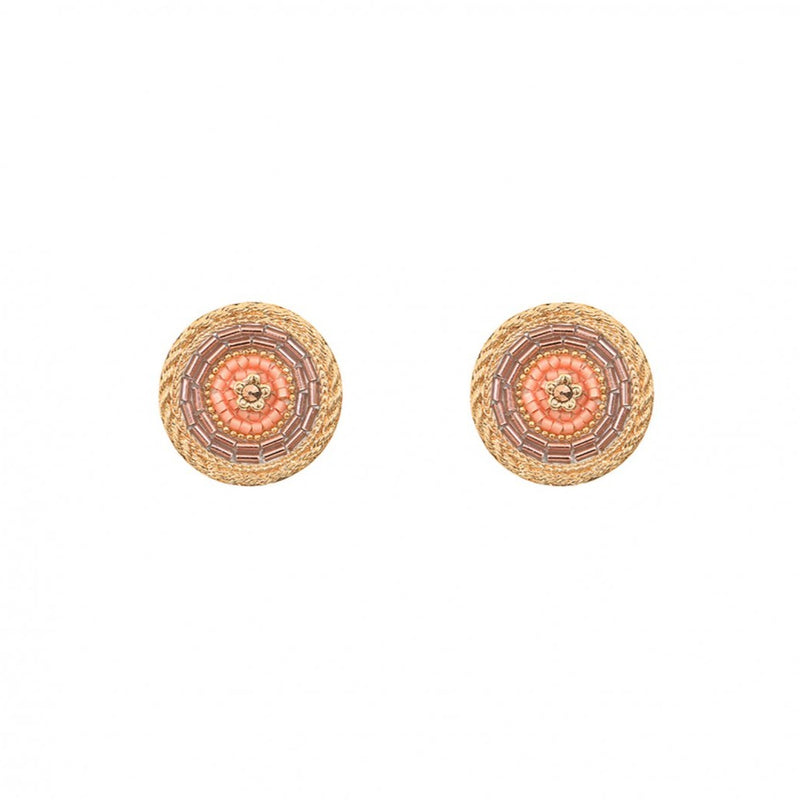 Rosy Medallion *CLIP* Earrings by Satellite Paris
