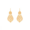 Mini Gold Plated Sterling Silver Filigree "Queen" Earrings